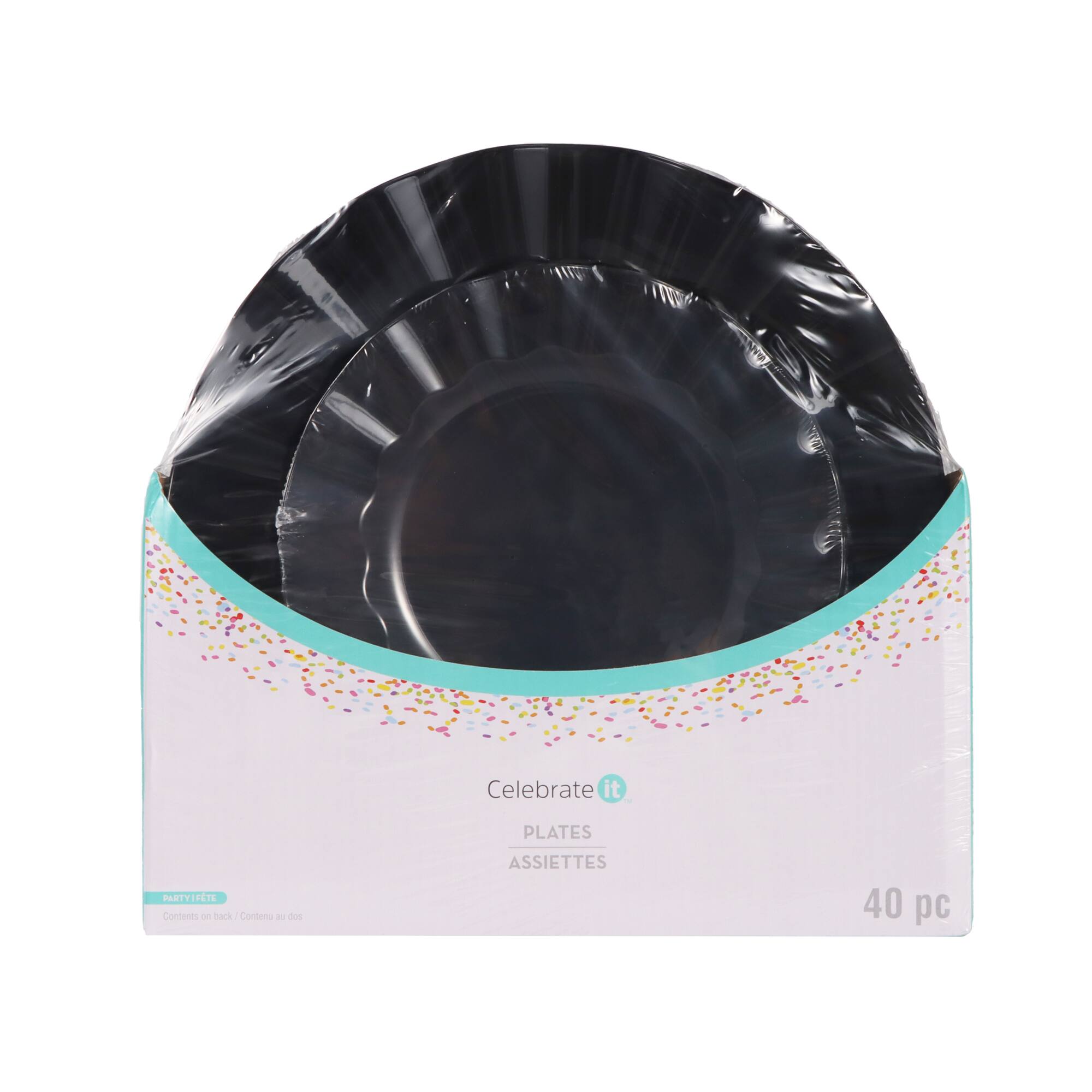 Black Wavy Plate Value Pack by Celebrate It™